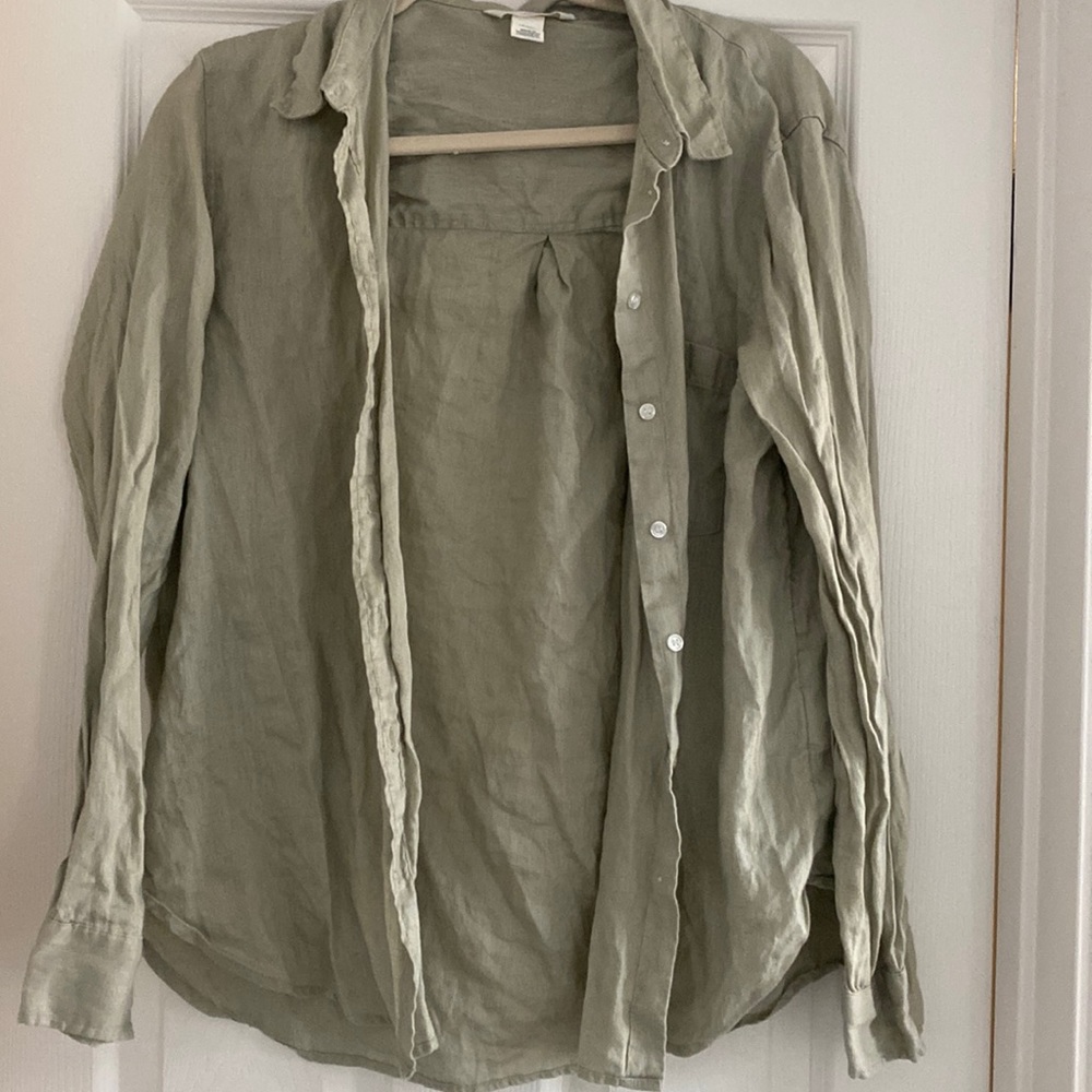 H&M Linen Button Up M